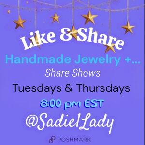 Live Handmade Share Show At 8:00 EST Come Join Me & Let's Have Some Carefree Fun